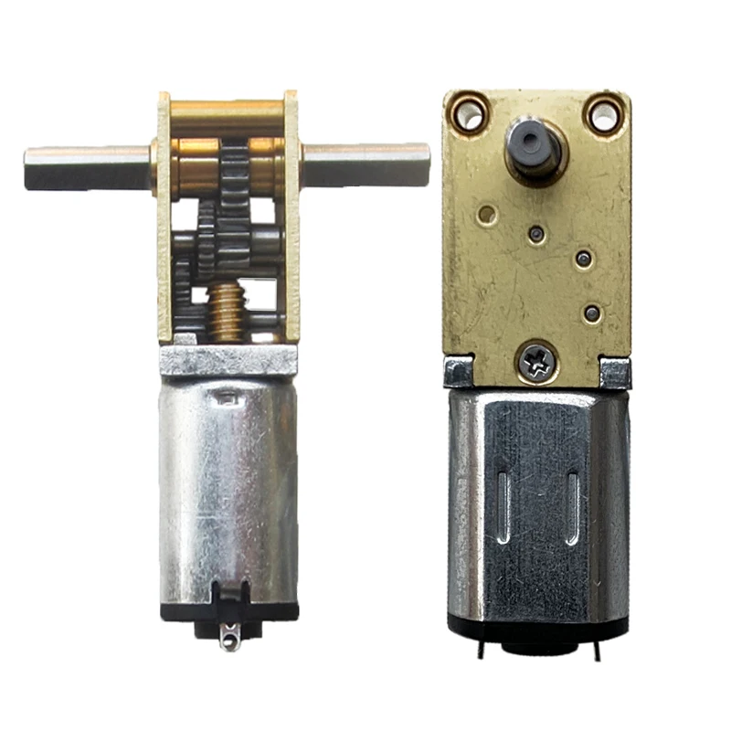 3~12V GA12-N20 Винтовой мотор постоянного тока с двумя валами и самоблокировкой для интеллектуального автомобиля / робота / модели DIY.