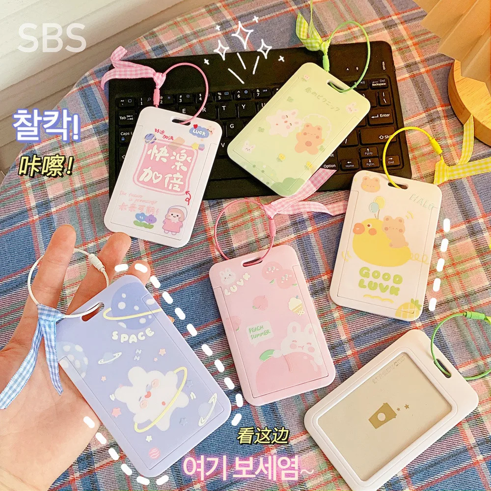 Новинка Kawaii держатель для карт в автобусе чехол с милым медведем кроликом