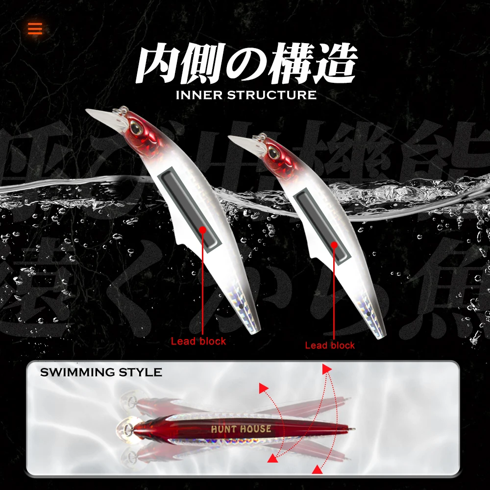 Hunthouse G контроль minnow опускается на дно рыболовная приманка для морской воды