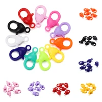 colorful 2050pcsbag love key chain ring plastic lobster clasp hooks clips connectors for diy crafts jewelry making accessories