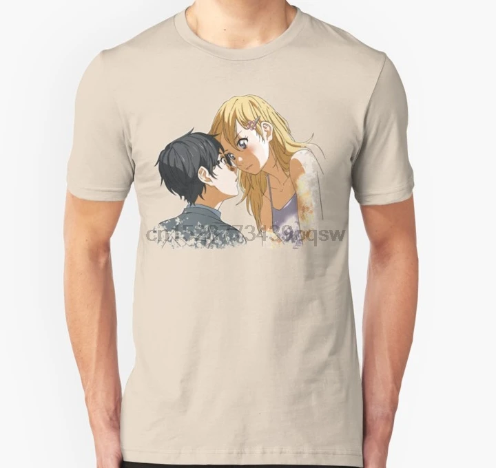 Мужская футболка Shigatsu wa Kimi no Uso Your lie in April унисекс (1) Футболка с принтом