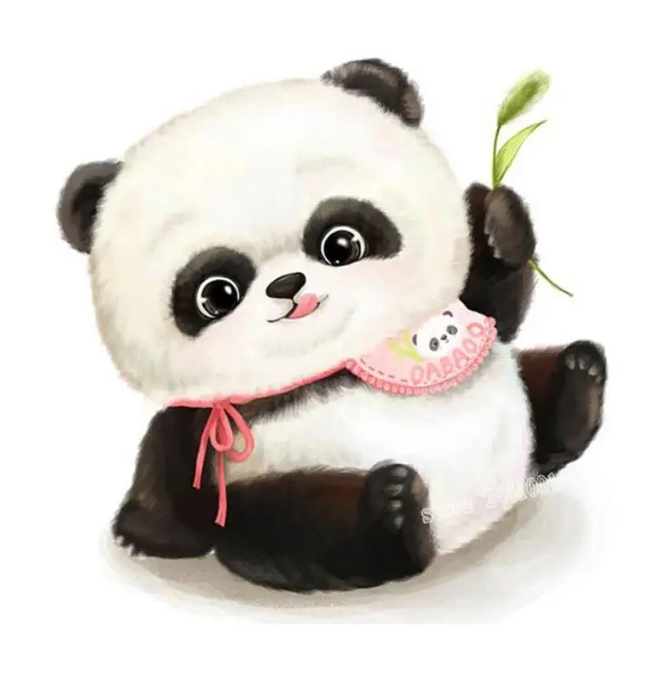 

20*20cm New Arrival DIY Diamond Embroider cutee panda Animal 5D Diamond Painting cross stitch Mosaic Craft Wall Home Decor