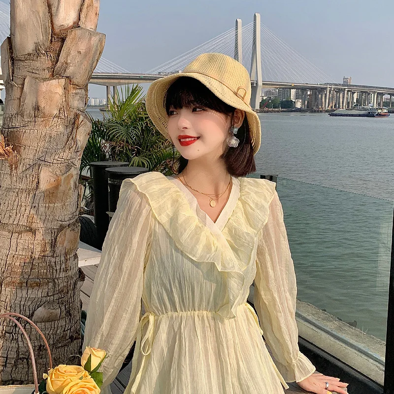 

Fisherman Hat Female Summer Breathable Straw Hat Literary Hat Sunscreen Sun Hat Holiday Japanese Wild Straw Hat