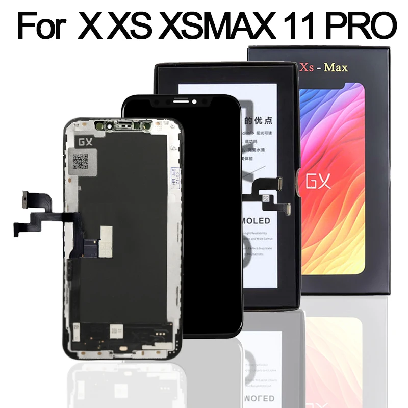 Мягкий ЖК экран на органических светодиодах для iPhone X гибкий жесткий Amoled с 3D