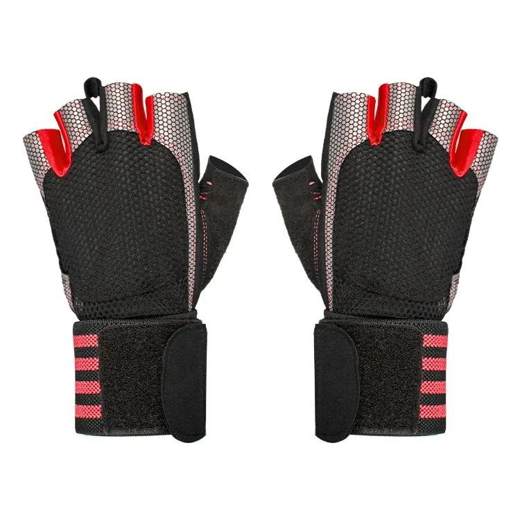 

Windproof Half Finger Cycling Gloves Professional FitnessCycling Gloves Breathable Anti-Slip Guantes Gimnasio Outdoor Sport DE50