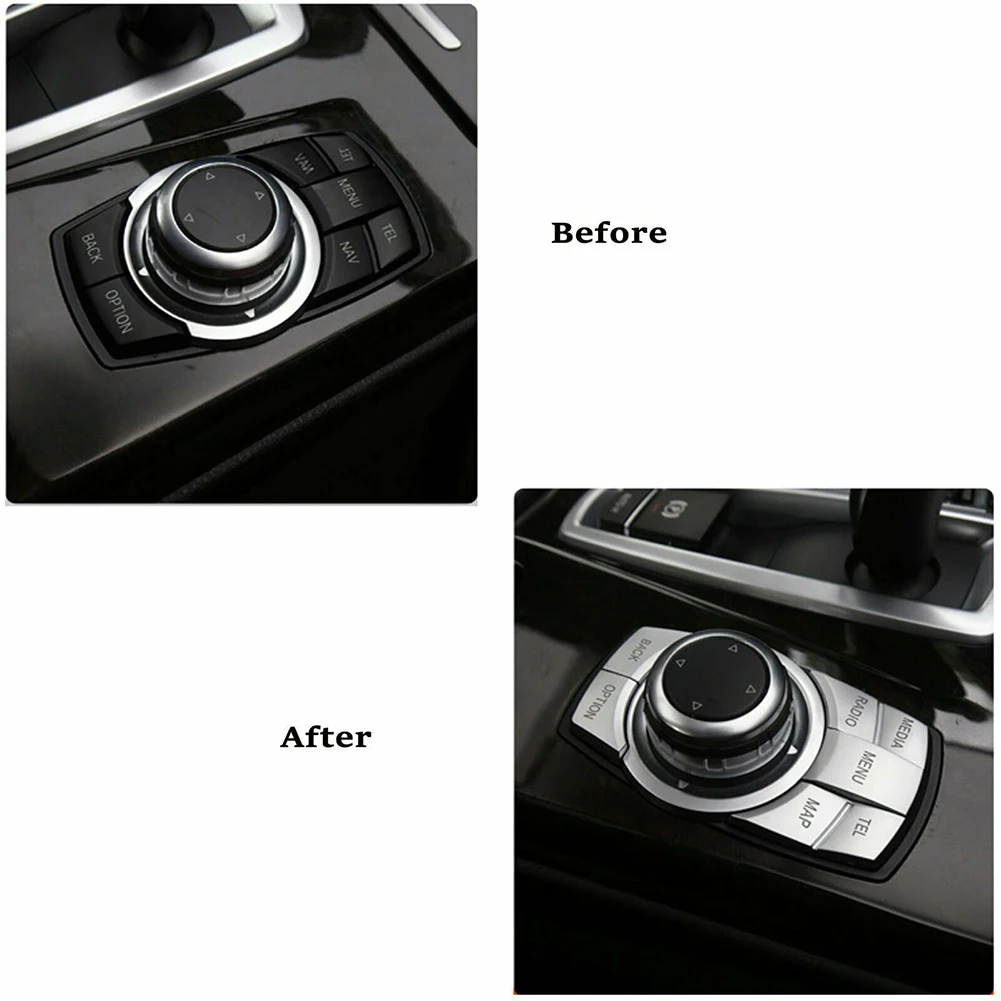 

Replacement Button Cover 5pcs/Set Chrome For BMW 1 3 4 5 6 X5 X6 ABS Vehicle Accessory