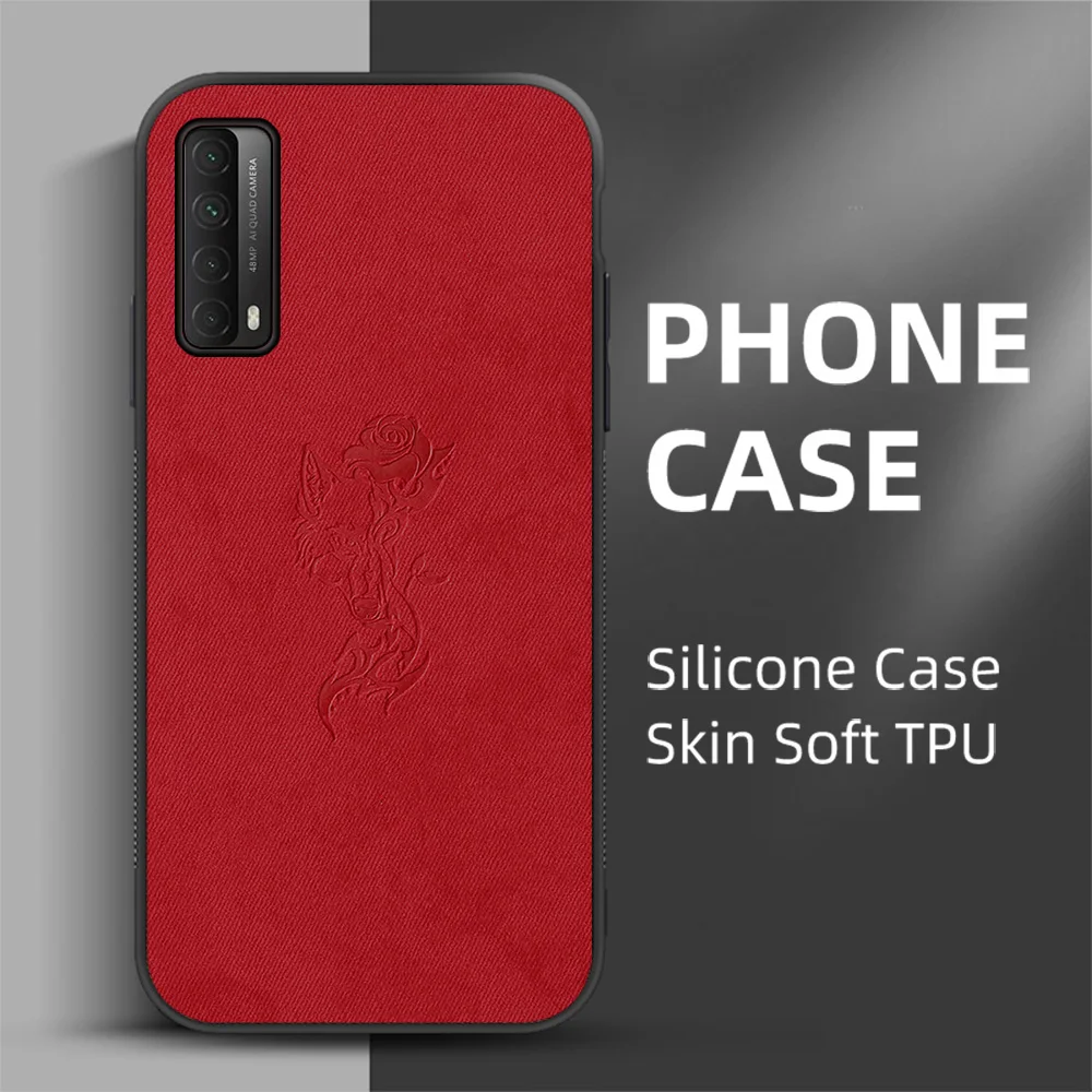 

Leather Case For Huawei P40 P30 P20 Lite Pro Plus Phone Cases Silicone Cloth Flower For Huawei P Smart Z 2018 2019 Back Cover