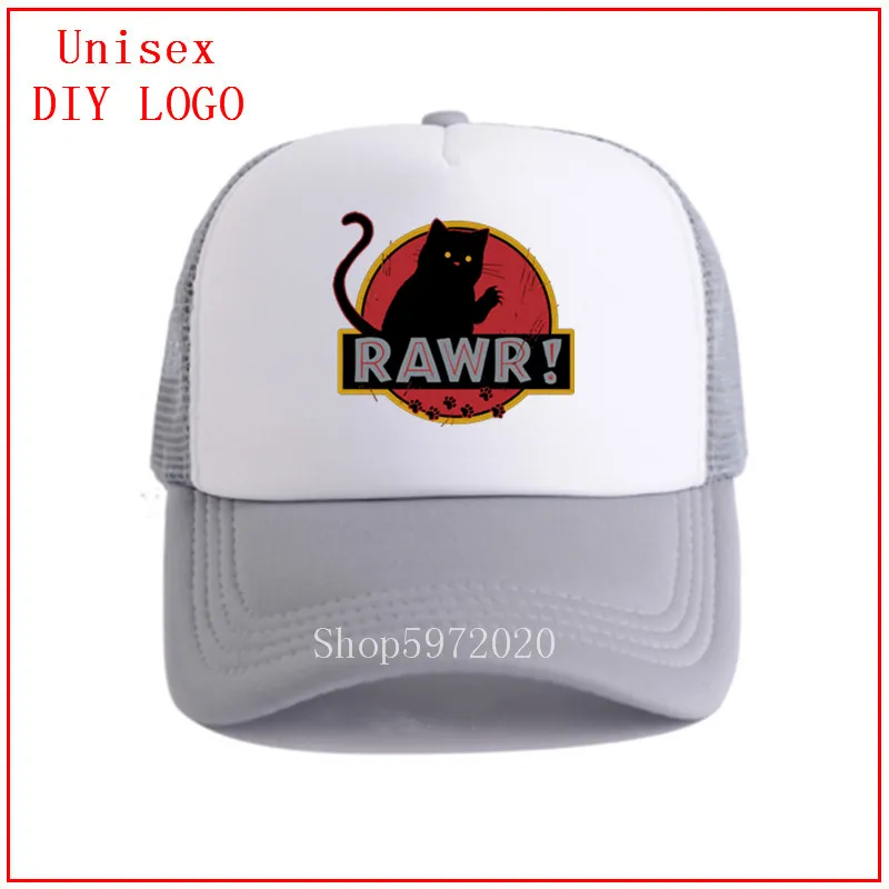 Бейсболка с вышивкой модные женские кепки мужские Rawr кошачья лапа
