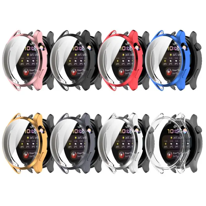 

Newest Arrival Soft Protect Cover For Huawei Watch 3 48mm Case TPU Bumper For Watch3 Shell Accessories Electroplated TPU Housing