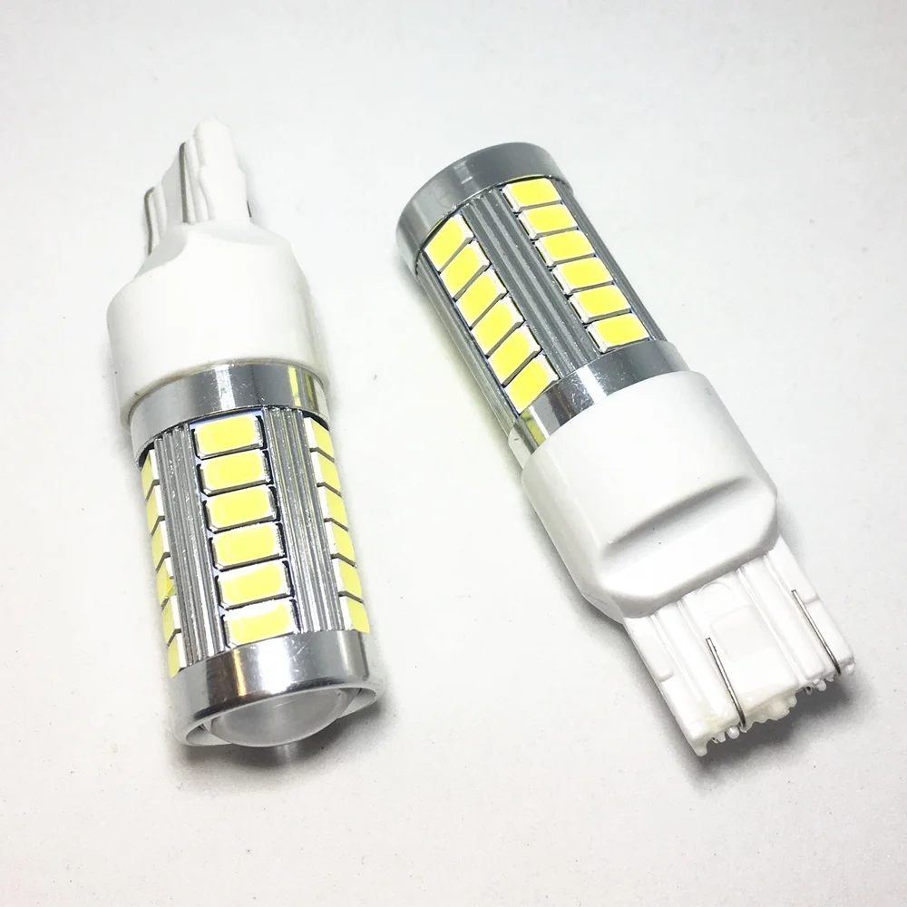 2 шт. T20 7443 светодиодный белый авто задние фонари W21W WY21W 33 smd 5730 5630 Светодиодный