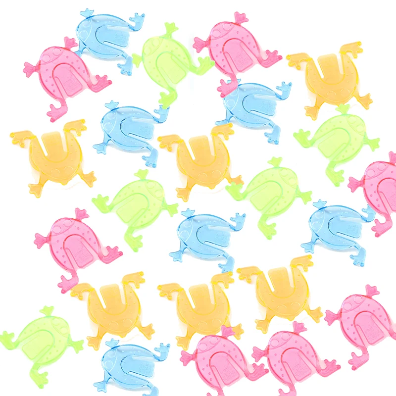 

66 Pcs Color Mini Transparent Jumping Frog Party Favor, Children's Toys, Classroom Treasure Box, Carnival Prizes, Piñata Fillers