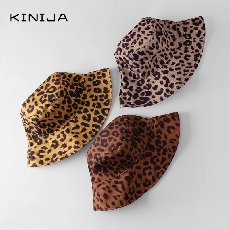 Панама женская двусторонняя с леопардовым принтом шляпа для отдыха на открытом