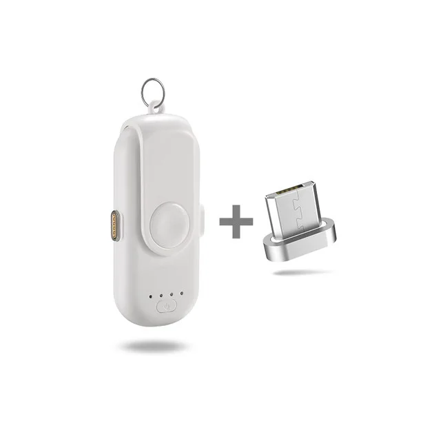 White Micro Портативное магнитное зарядное устройство для iPhone Micro usb type C мини магнитное зарядное устройство - Цвет: White Micro