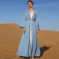 ramadan eid open kimono abaya dubai turkey islam muslim dress abayas for women robe caftan marocain de soiree musulmane femme