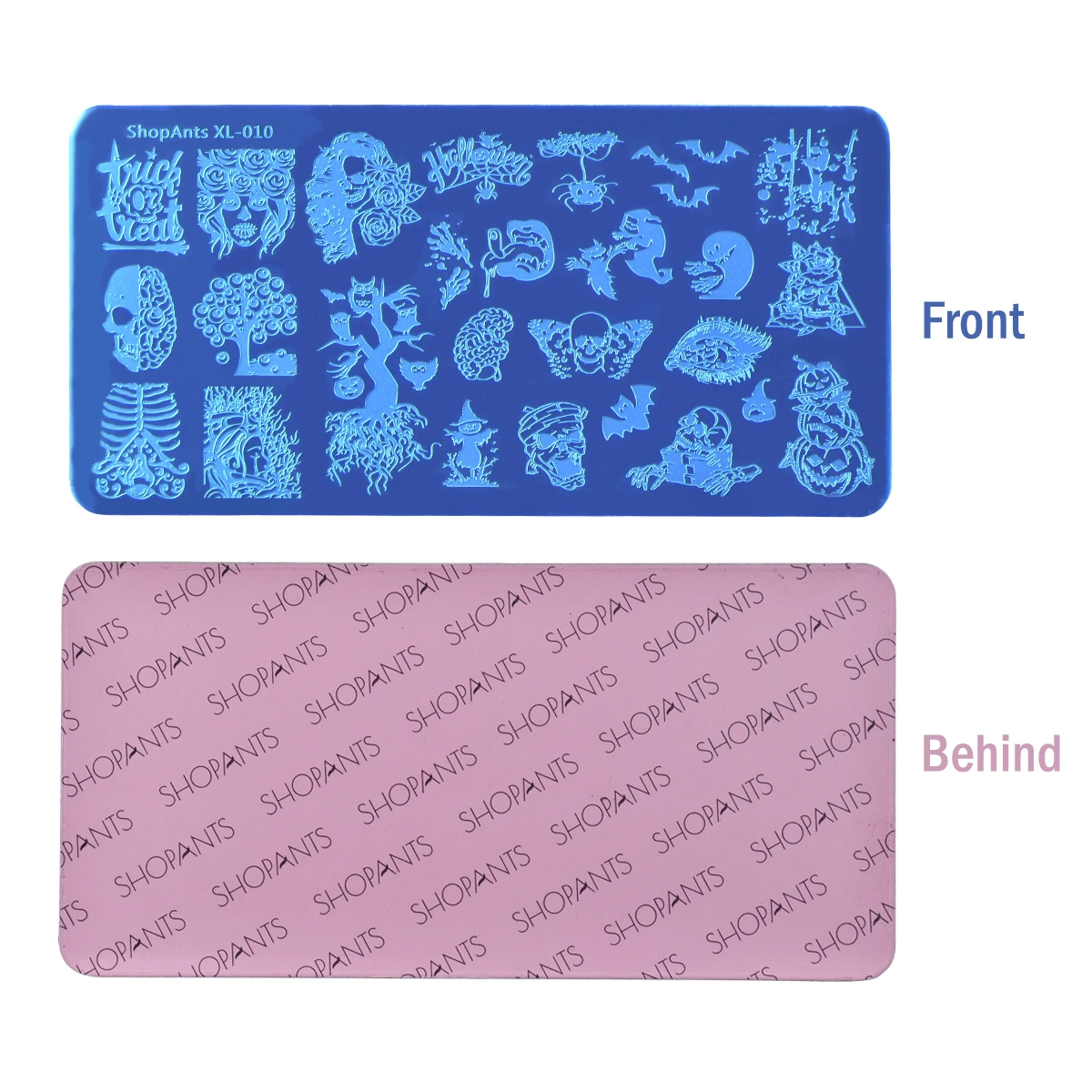 Штамповочные пластины для ногтей в виде черепа Хэллоуина ведьмы призраки глаза