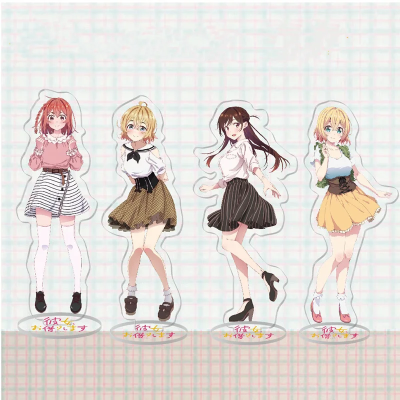 

Rent a Girlfriend Anime Figure Acrylic Stand Model Toy Kawaii Chizuru Sumi Ruka Mima Action Figures Decoration DIY Standing Sign
