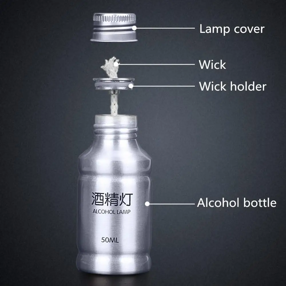 50 мл лампа горелки для спирта портативная спиртовая Лампа из алюминиевого сплава