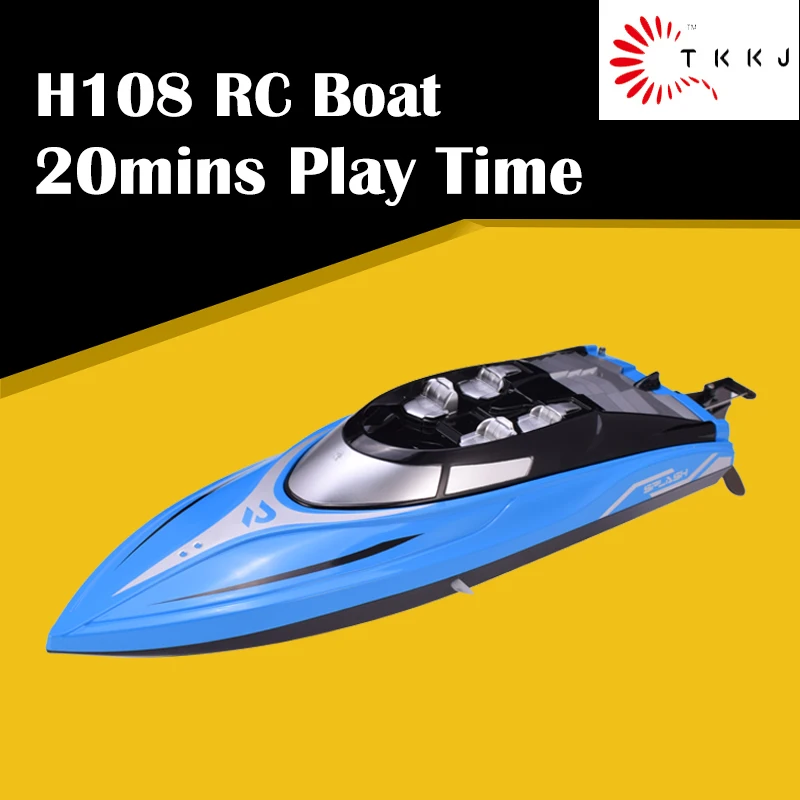Гоночная лодка TKKJ H108 с дистанцией управления 1:36 2 4 ГГц канала 150 м 20 км/ч | Игрушки и