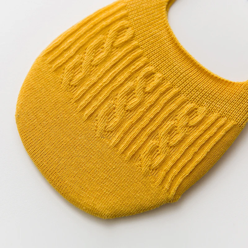 

5 Pairs Cotton Women Socks Solid Snowflake Softable Funny Summer Silicone Non-slip Deep Mouth Prevent Heel Loss Slipper Socks