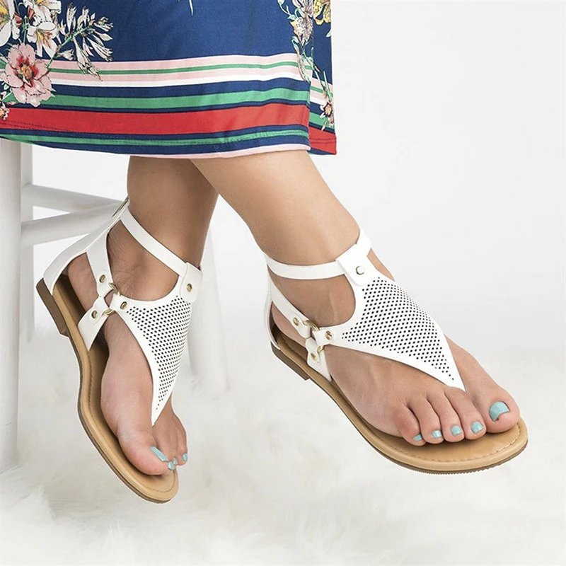 

2021 Women Sandals Summer Outdoor Beach Flip-flop Sandals Solid Fashion Gladiator Sandals Women Flats Casual Ladies Shoes