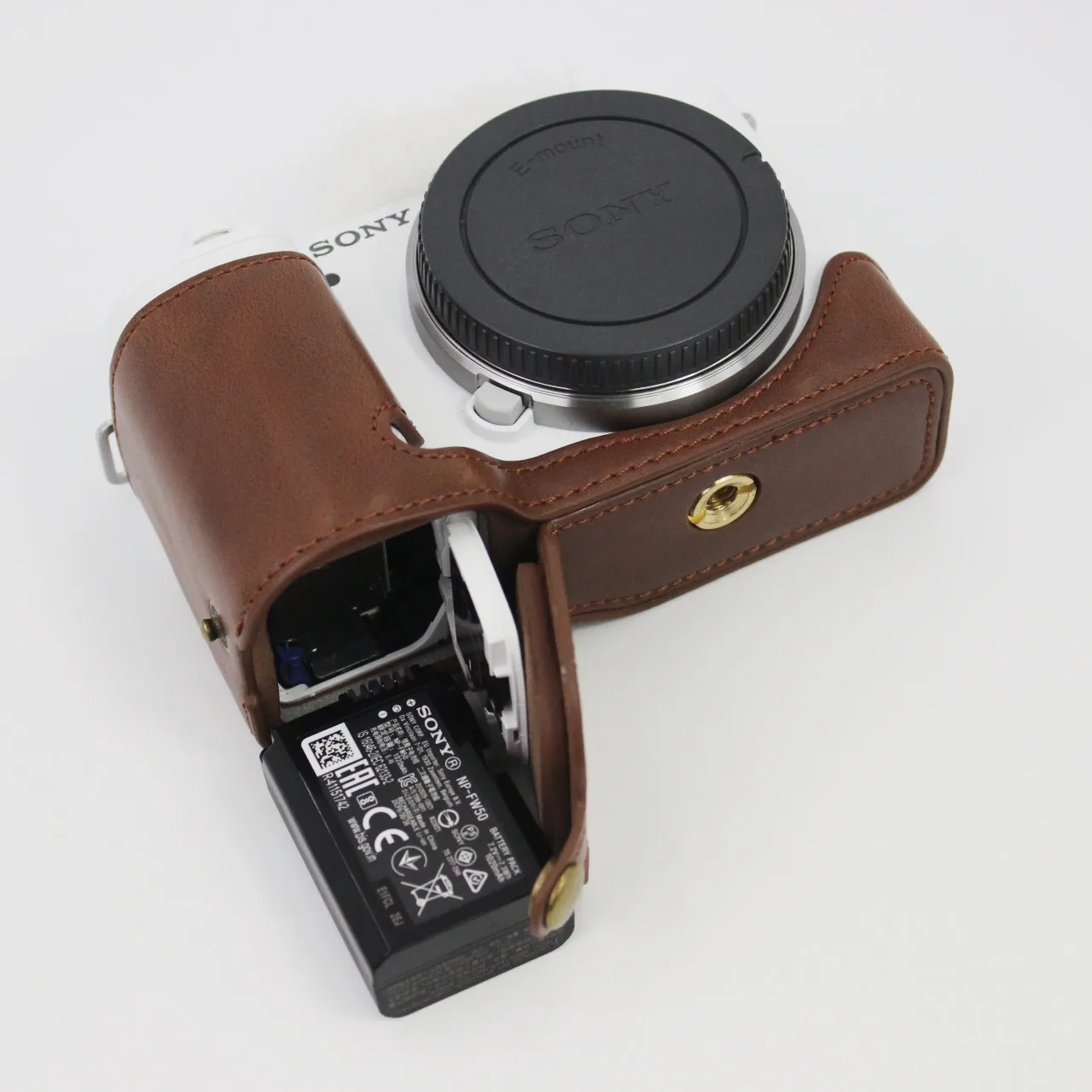 

Suitable for Sony ZV-E10 camera bag zv-e10 protective half sleeve base zv-e10 shell leather case