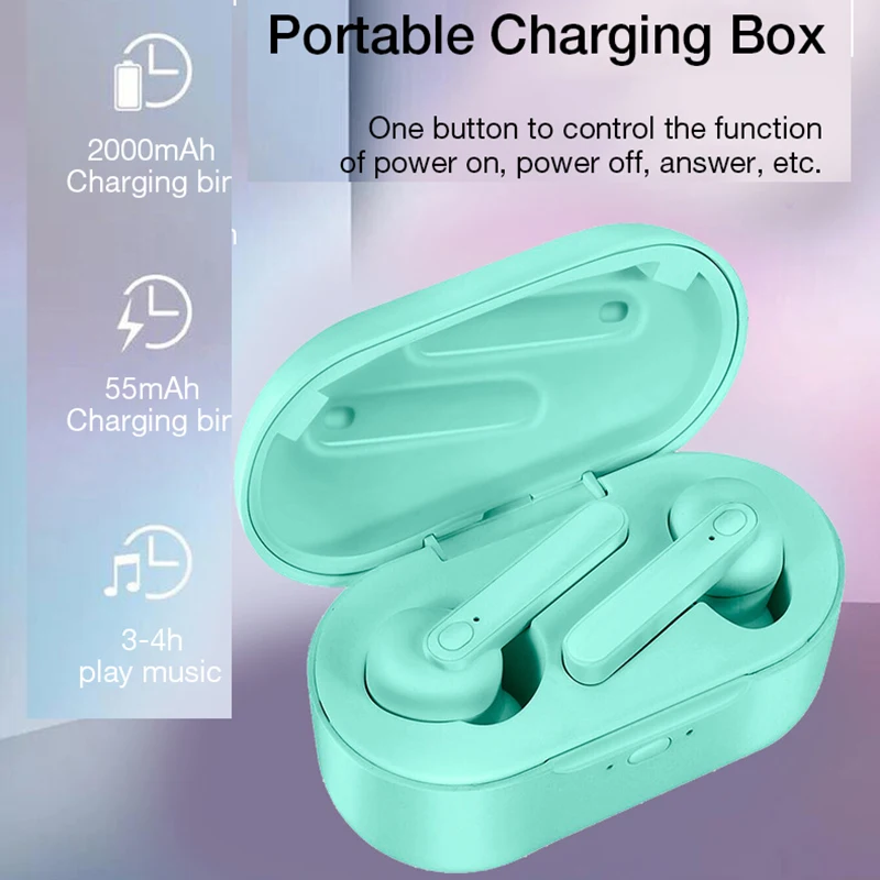 Bluetooth V5.0 наушники 2000 мА/ч зарядная коробка беспроводные стерео спортивные