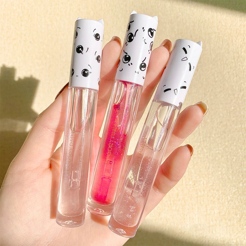 

6 Colors Clear Mirror Shimmering Lip Oil Lip Gloss Moisturizing Pearlescent Long Lasting Lip Glaze Sexy Red Lip Makeup