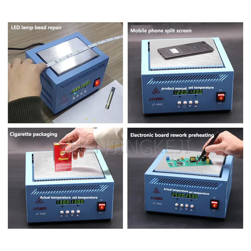 

Aluminum Hemming Constant Temperature Anti-Scalding Heating Platform LED Lamp Beads Desoldering Station Double Digital Display