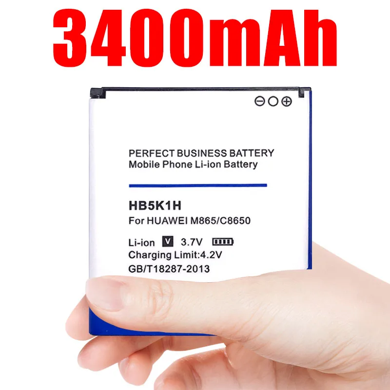 Аккумулятор 3400 мАч HB5K1H для Huawei Ascend ll 2 M865 Sonic U8650 C8650 U8850|Зарядные устройства