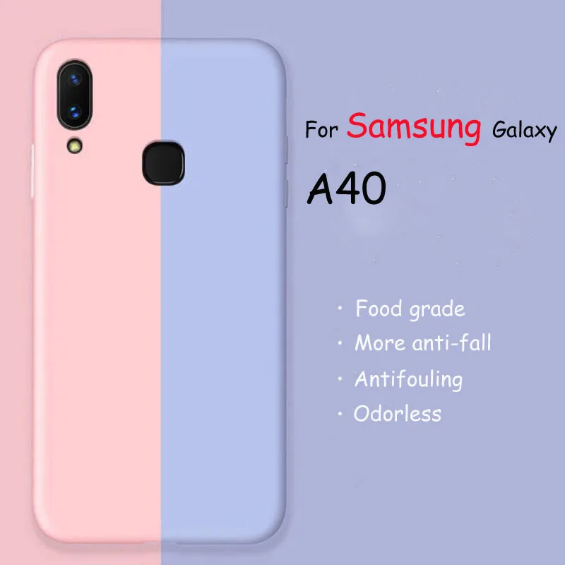 

Soft Case For Samsung Galaxy A40 Case Slim Candy Color Silicone Back Cover For Samsung Galaxy A 40 Coque Funda A40 5.9 inch