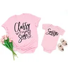 Стильные рубашки с боковыми полосами, Забавные футболки для мамы и дочки, топы для мамы и дочки, Семейные костюмы для мамы и дочки