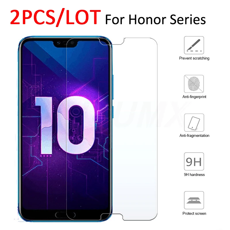2 шт. закаленное стекло для huawei honor 10 lite защита экрана на hauwei 10i honor10lite легкая