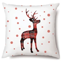 artinlive christmas polyester sofa waist cushion cover 4545 throw pillowcase office home decor pillow case