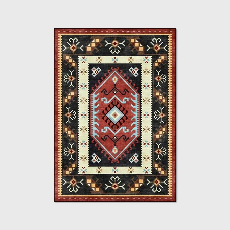 

120x160 Retro Vintage Carpet Persian Carpet Living Room Bedroom Mat Anti-slip Area Carpet Absorbing Boho Moroccan Tabisstyle