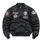 Куртка-бомбер ВВС Ma-1 Мужская, бейсбольная форма с вышивкой, модная куртка большого размера для инструментов, весна-осень