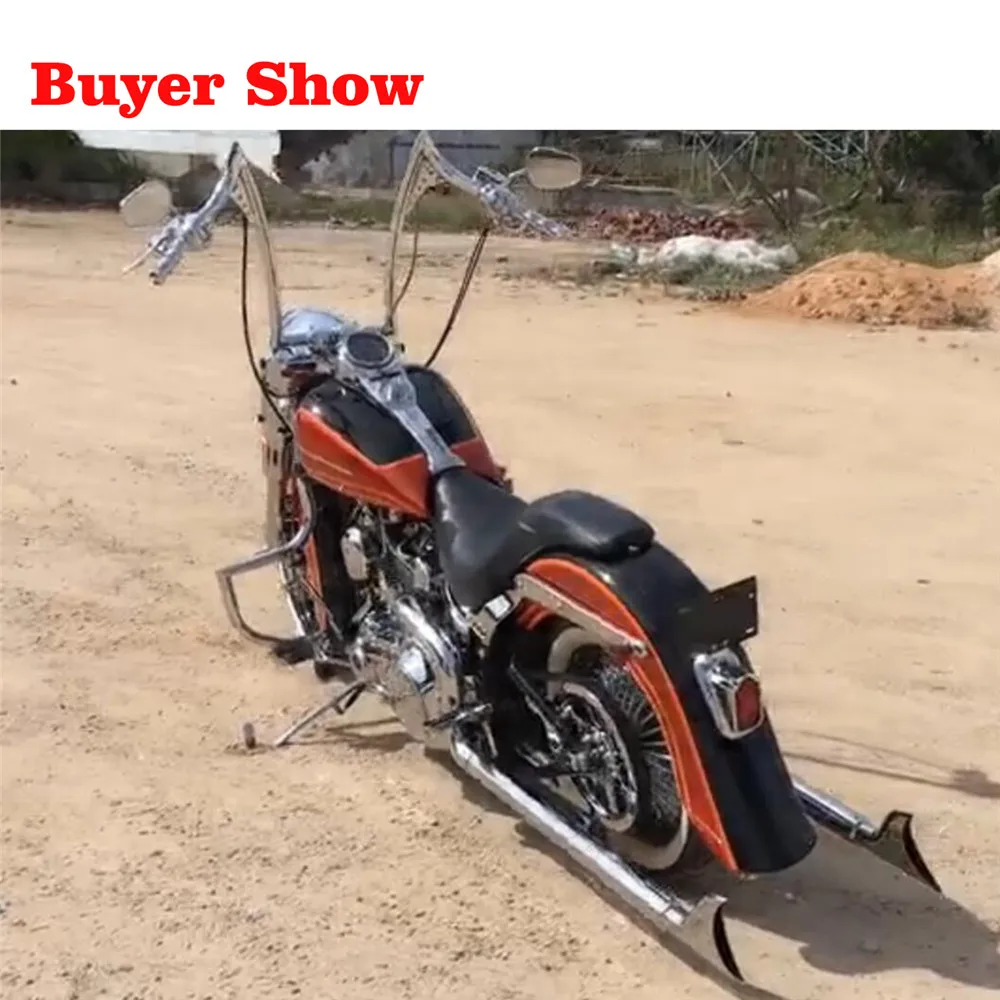 Мотоциклетная двойная выхлопная система хромированная труба для Harley Softail Breakout