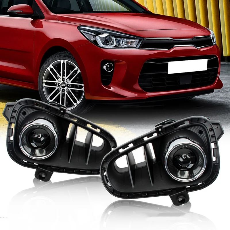 

Car Fog Lights Fog Lamps Assembly Replacement Clear Lens 12V 55W for KIA RIO 2017-2020