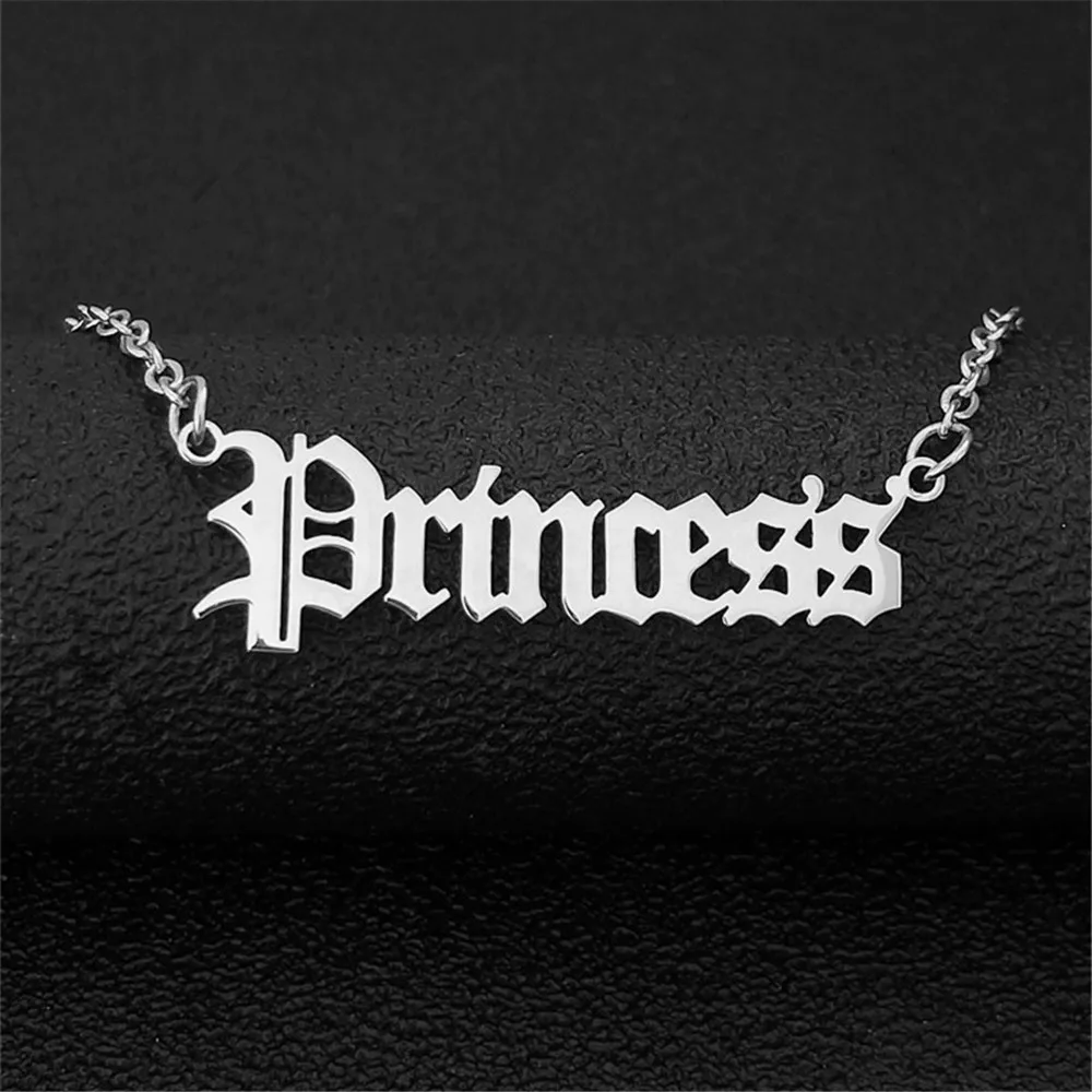 Цепочка-чокер женская из нержавеющей стали с подвеской в виде букв 10 шт. |