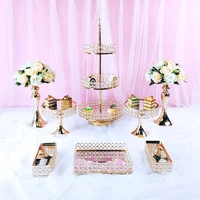 8pcs metal cake stand round cupcake stands wedding birthday party dessert cupcake pedestaldisplayplate