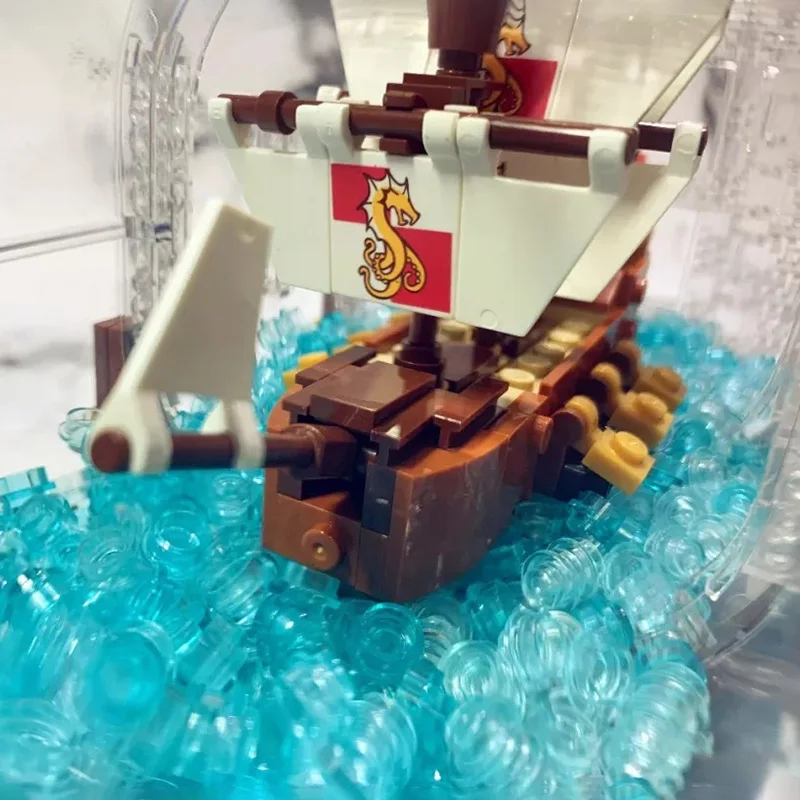

Creativity for children bottle boat Pirate Ship model children kids toys Modular building blocks Brick friends city Gift for boy