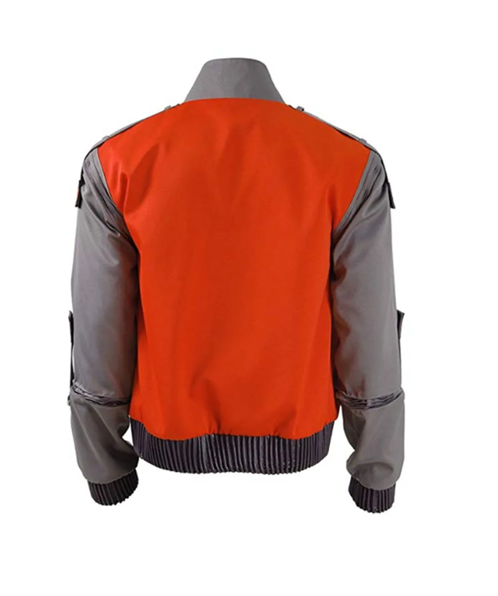 film back to the future cosplay jacket jr marlene seamus marty mcfly orange outerwear mens halloween carnival costume any size free global shipping