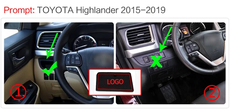 Ворота шлифовальные маты для Toyota Highlander 2008- XU40 XU50 Kluger Нескользящие межкомнатные дверные коврики/чашки Нескользящие коврики красный белый
