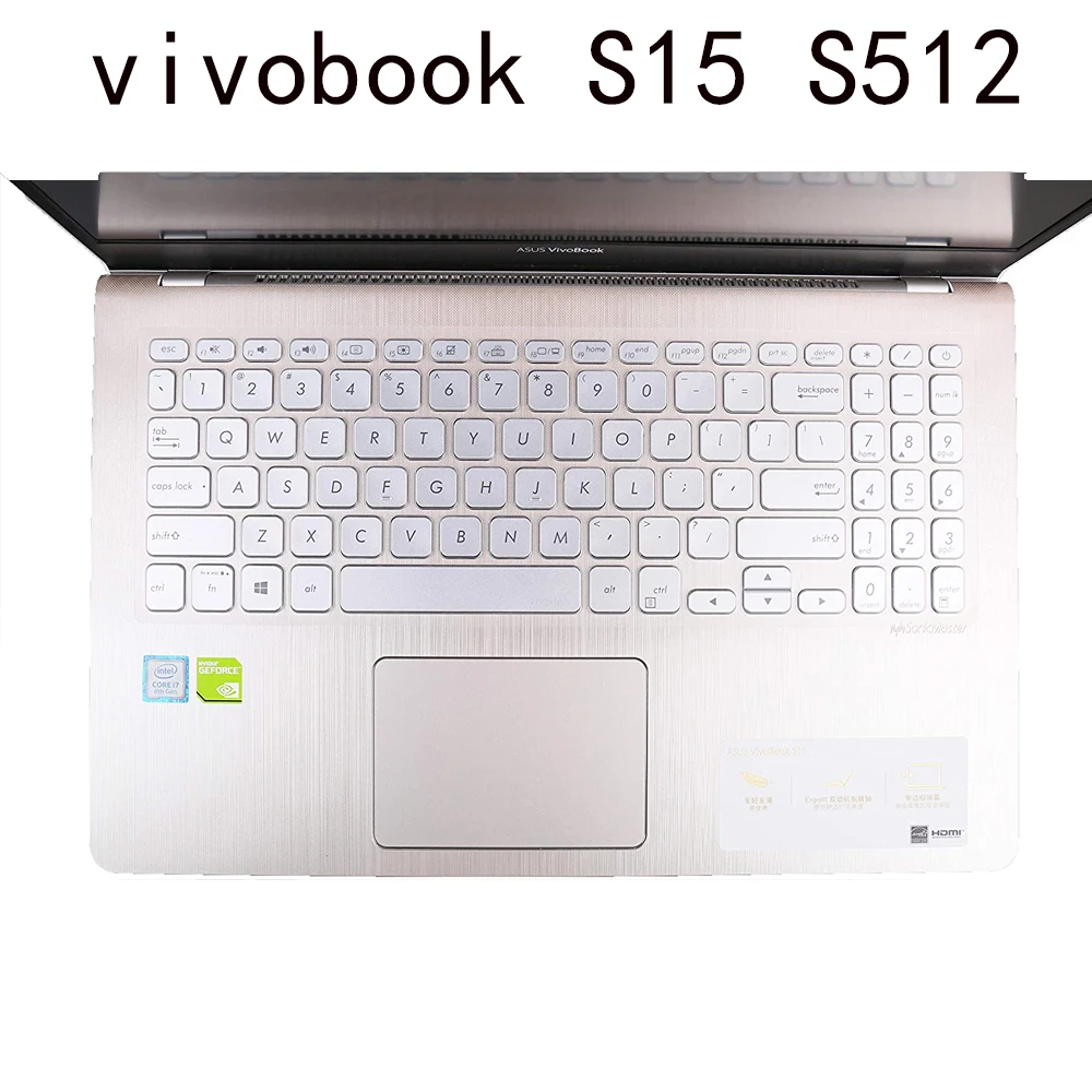 

TPU Clear keyboard Cover for ASUS VivoBook S15 S512 S530UA S530U with F512 X509 15.6 inch laptop keyboards Protector covers New