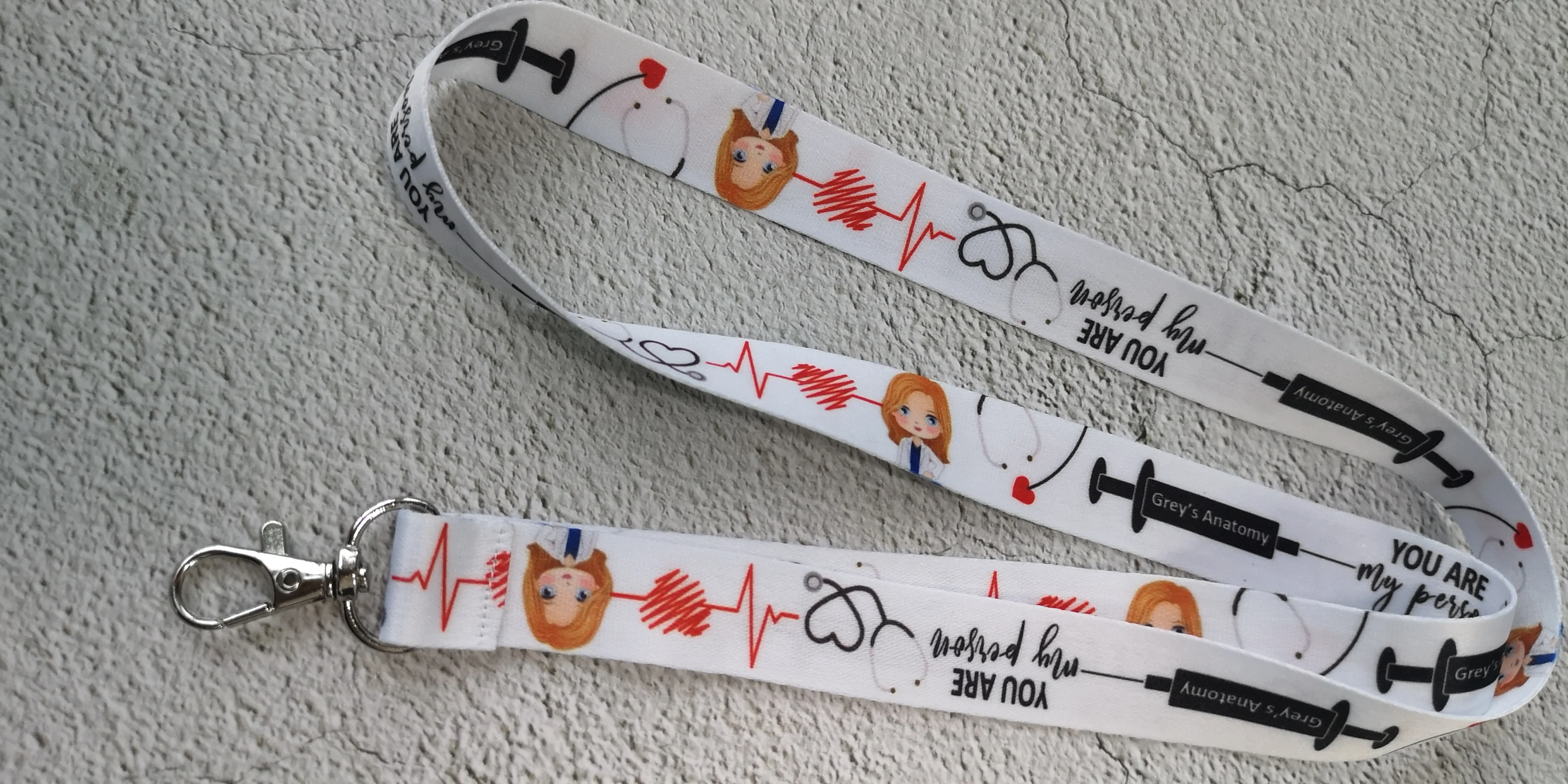 

new 10pcs/50pcs/100pcs Grey's Anatomy doctor nurse new lanyard Neck Strap Lanyard for Mobile Phone ID Badge Key Chain