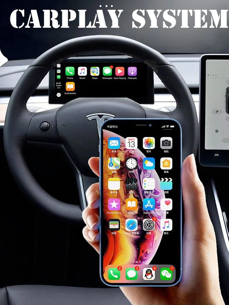 Автомобильный GPS-навигатор CarPlay беспроводной автомобиль для Tesla Model 3 модель Y S 2019 ~