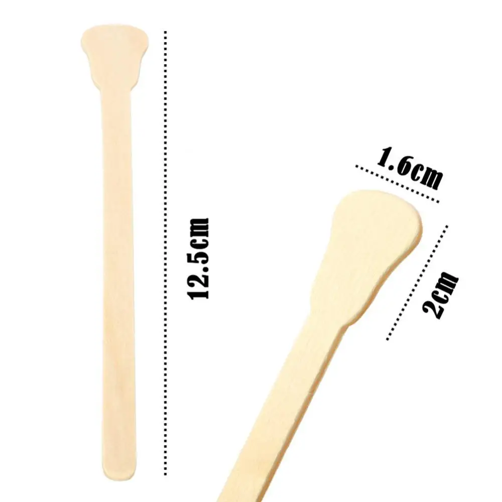 

50% Hot Sale 100Pcs Hair Removing Wax Mixing Wooden Stick Facial Spatula Beauty Tool