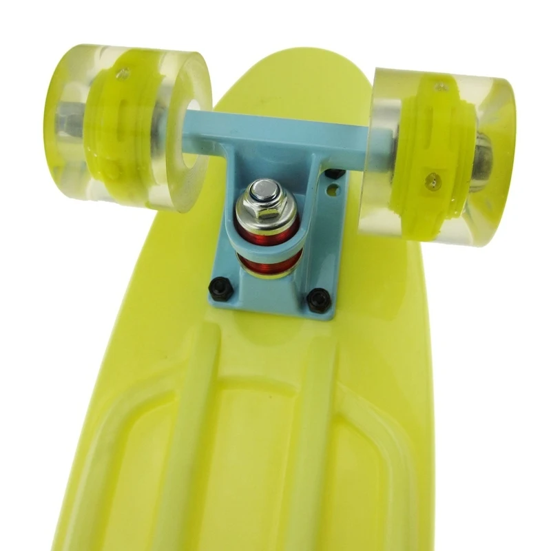 

Skateboard four-wheel LED Flashing Mini Cruiser scooter board Plastic Longboard Banana Fishboard Street Outdoor Sports Promotion