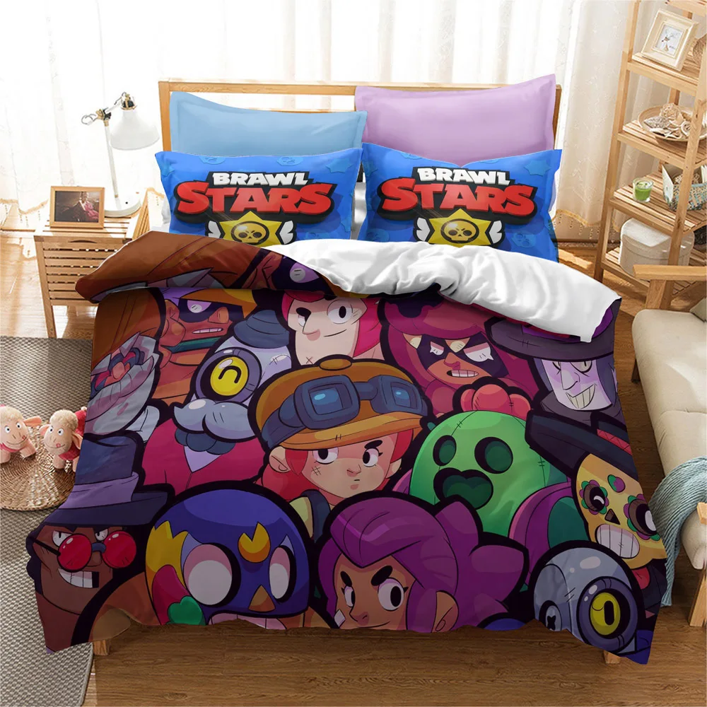 3D Anime Cartoon Stars Bedding Set Game Duvet Cover With Pillowcases For Kids Children Bed Linen Cute Sets Drop Ship | Мать и ребенок
