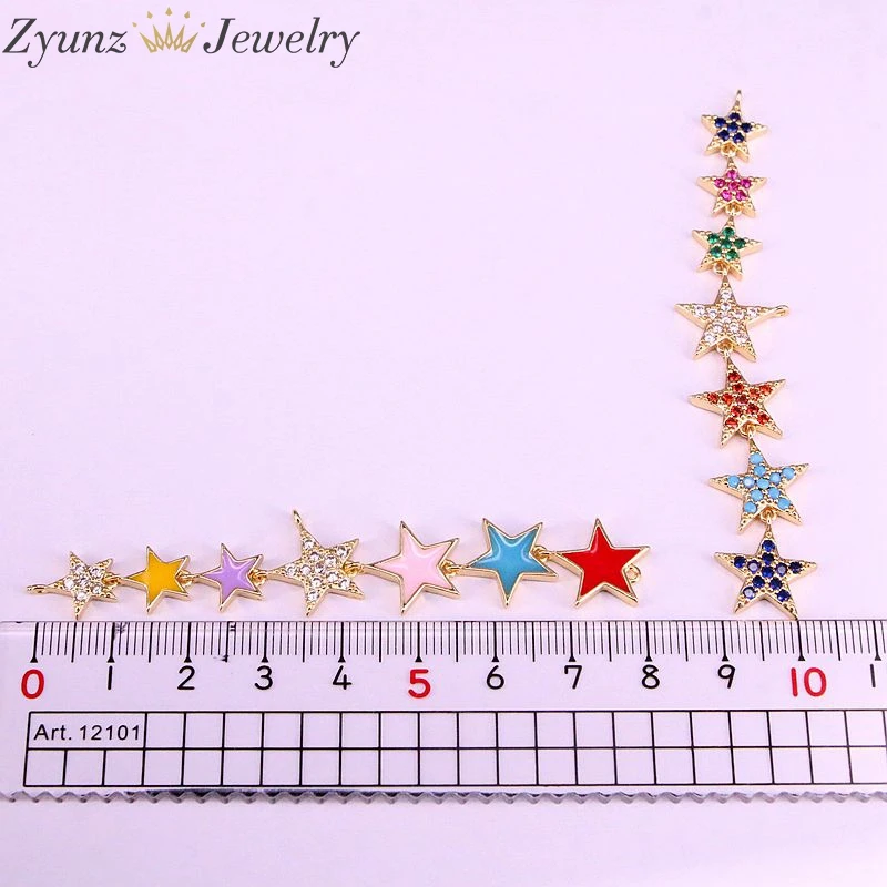 5 шт. новые ювелирные изделия золотого цвета ожерелье с кулоном s color ful CZ