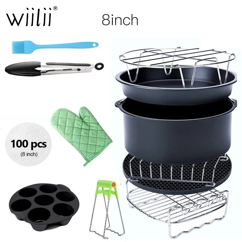 Wiilii 12 шт. 8 дюймовые аксессуары для фритюрницы совместимы с фритюрницей духовкой